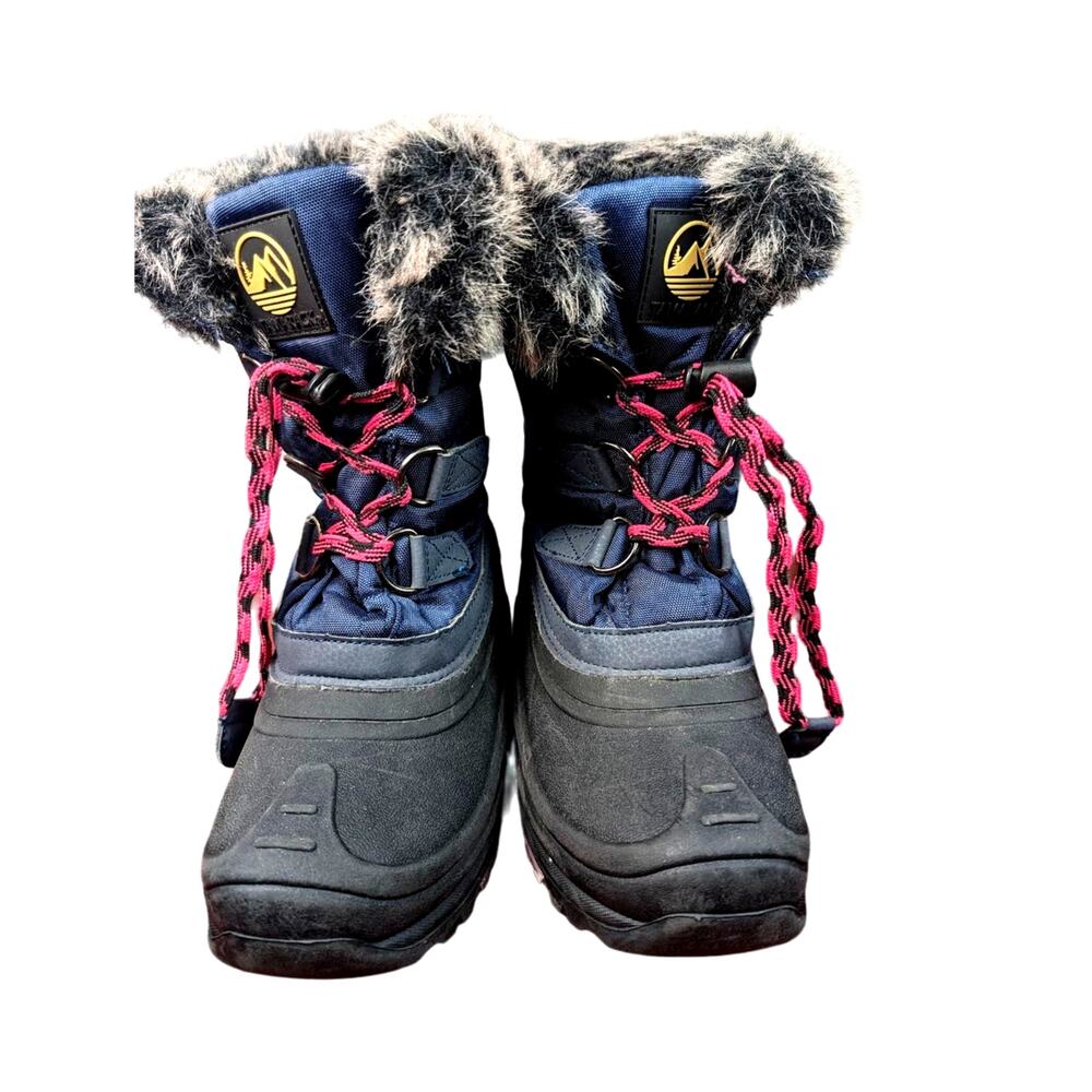 Tamarack Youth Girls Snow Winter Boots Fur Lined Lace Up Water Resistant Size 4 - Picture 5 of 9